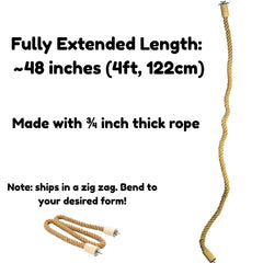 Lovely Little Flyers spiral-shape perch promotes active exploration and leg exercise.