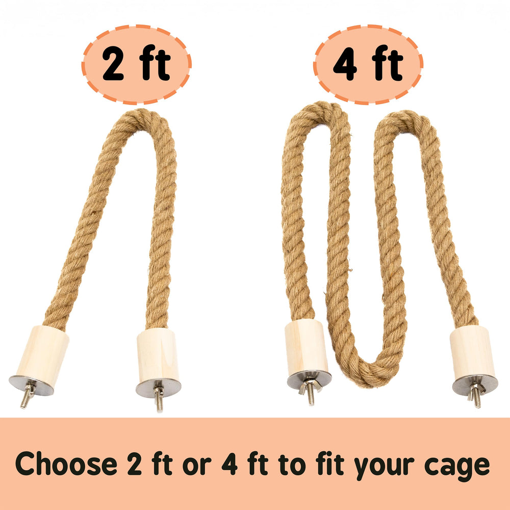 Lovely Little Flyers stainless steel hardware ensures durable, secure perch mounting.