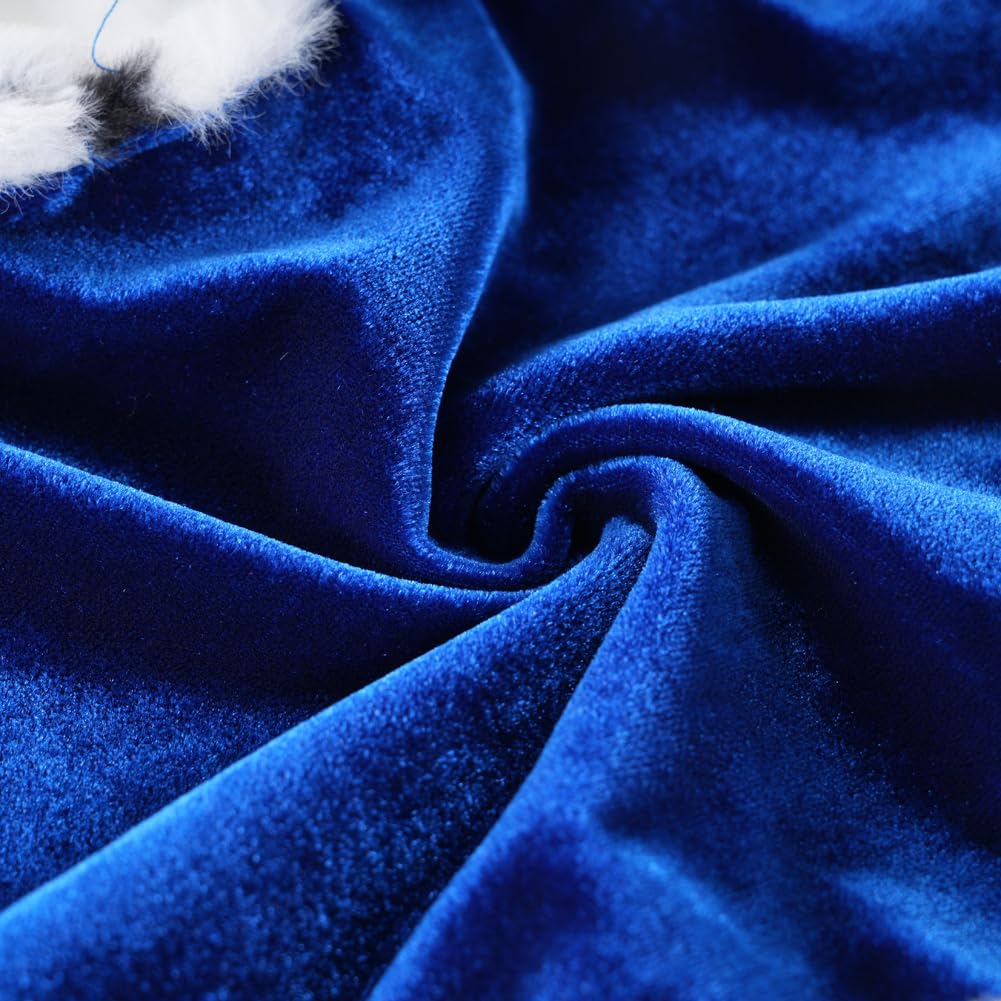 Lovelyshop Serial Lux Fur Blue Cloak closures and ribbons for secure wear