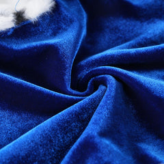Lovelyshop Serial Lux Fur Blue Cloak closures and ribbons for secure wear