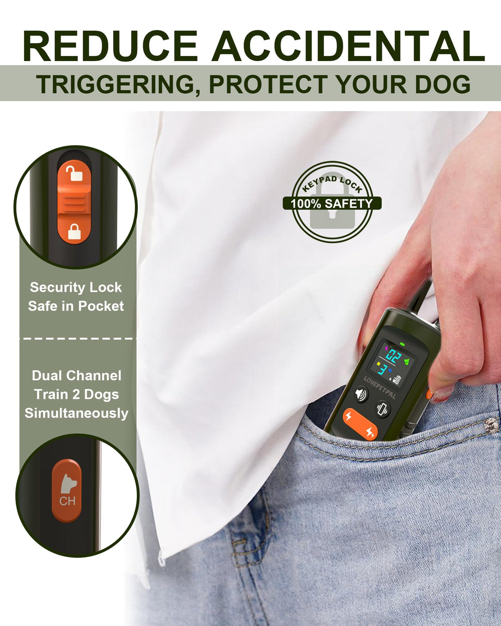 LOVEPETPAL beep vibration static modes highlight versatile training cues for responsive dogs.