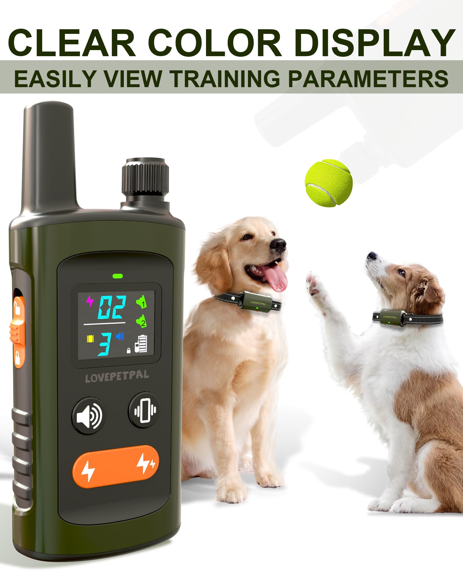 LOVEPETPAL fast-charging battery pack minimizes downtime between training sessions.