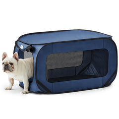 Love's cabin 36in pop-up kennel open door design for easy pet access.