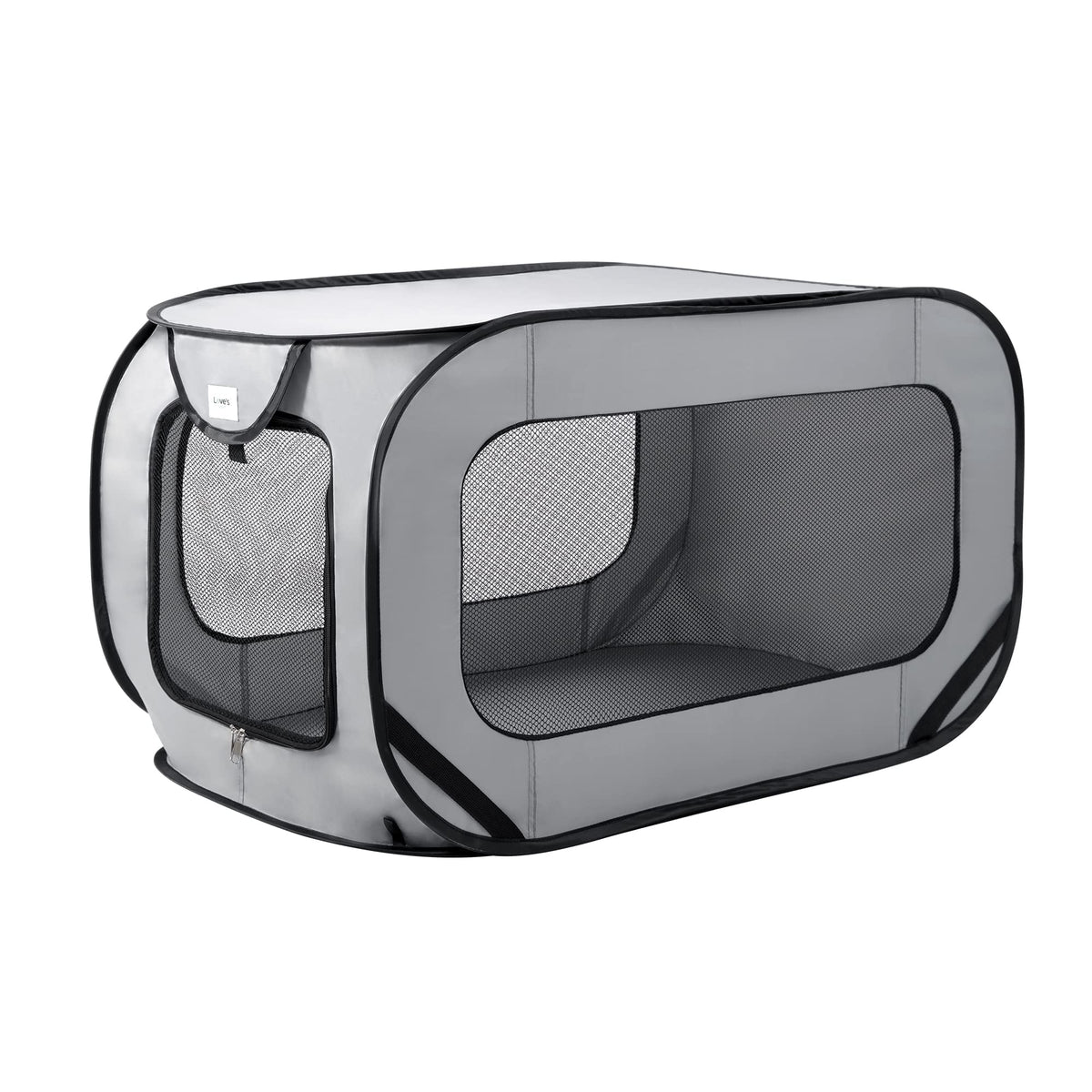 Love's Cabin 36in portable dog bed front view for travel-friendly comfort