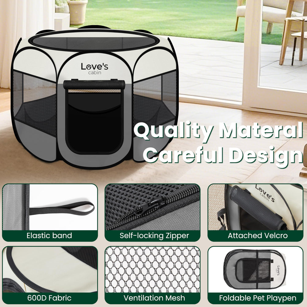 Love's cabin carrying case enables easy travel and quick setup