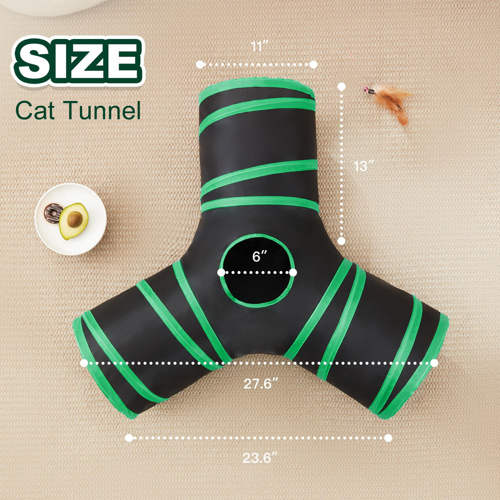 Love's cabin cat tunnel-peephole adds a peek hole for interactive cat exploration.