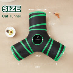 Love's cabin cat tunnel-peephole adds a peek hole for interactive cat exploration.