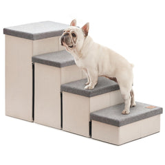 Love's cabin dog stairs assembly-video shows quick setup for pet owners