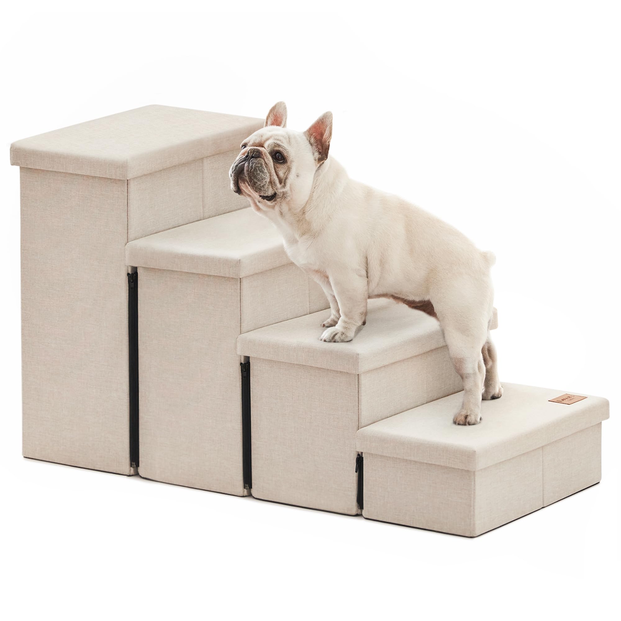 Love's cabin dog stairs assembly video shows quick setup and stable footing.
