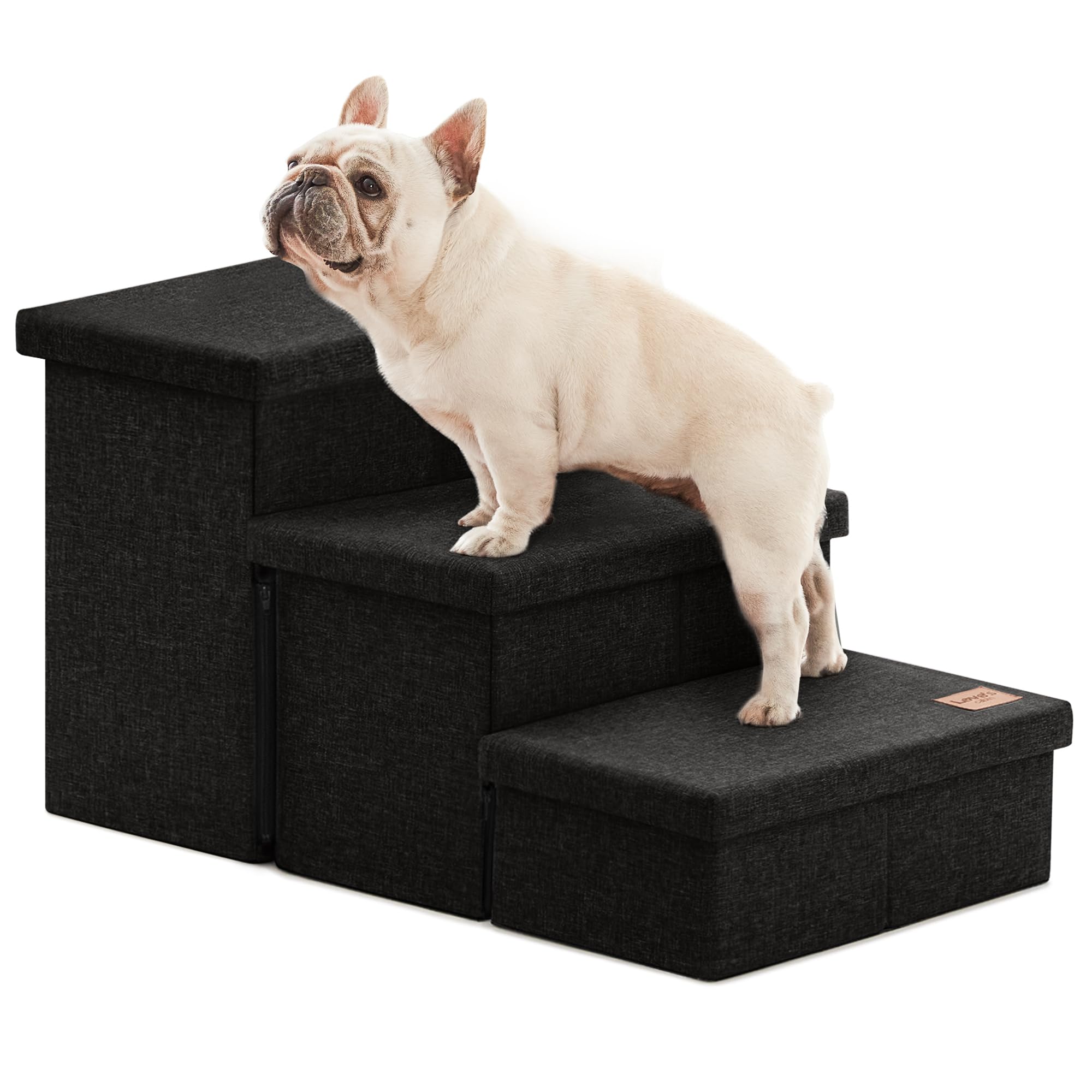 Love's Cabin dog stairs assembly video shows quick setup for busy pet owners.