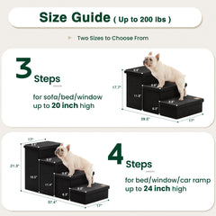 Love's Cabin dog stairs folded for storage keep spaces neat and ready.