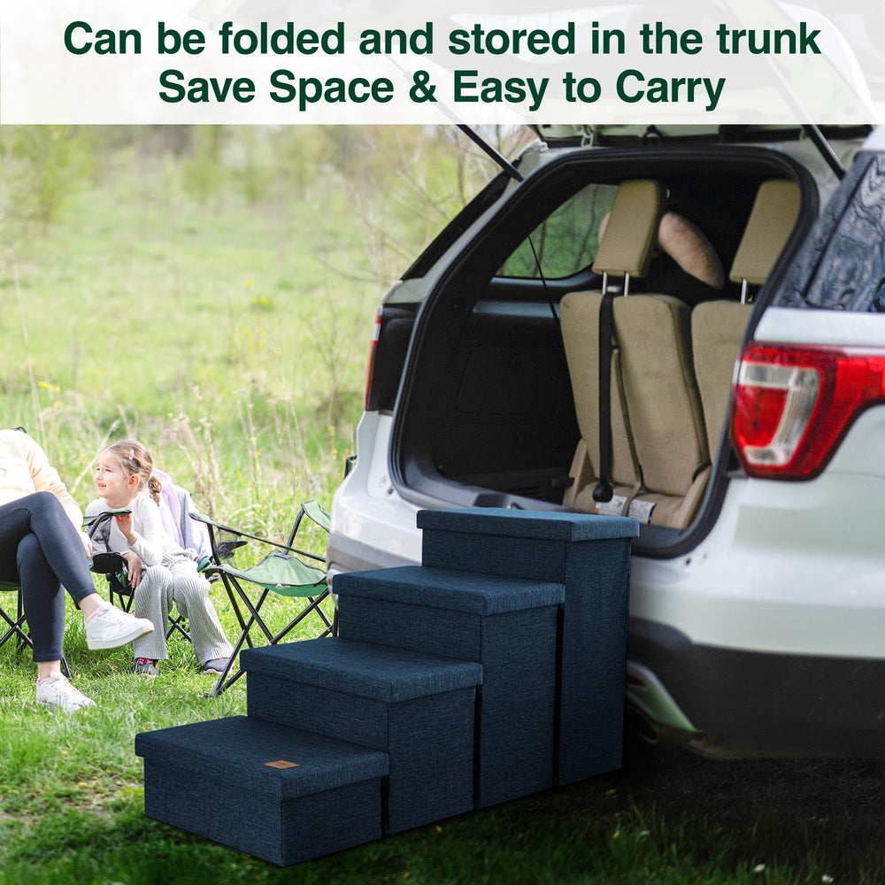 Love's cabin 4-step folding ramp for versatile elevation.