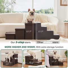 Love's cabin dog stairs non-slip bottom keeps pets secure.