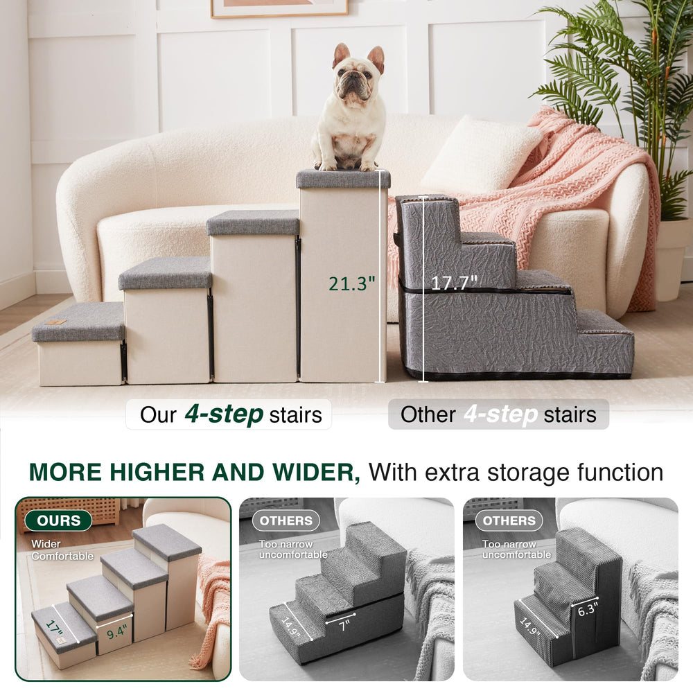Love's cabin dog stairs non-slip-bottom provides stable footing during use