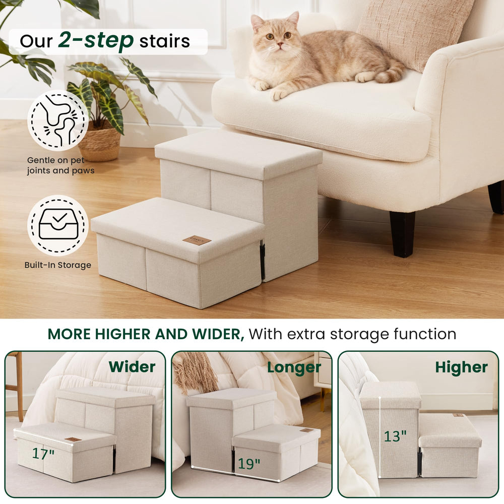 Love's cabin dog stairs non-slip bottom ensures pets climb with confidence.