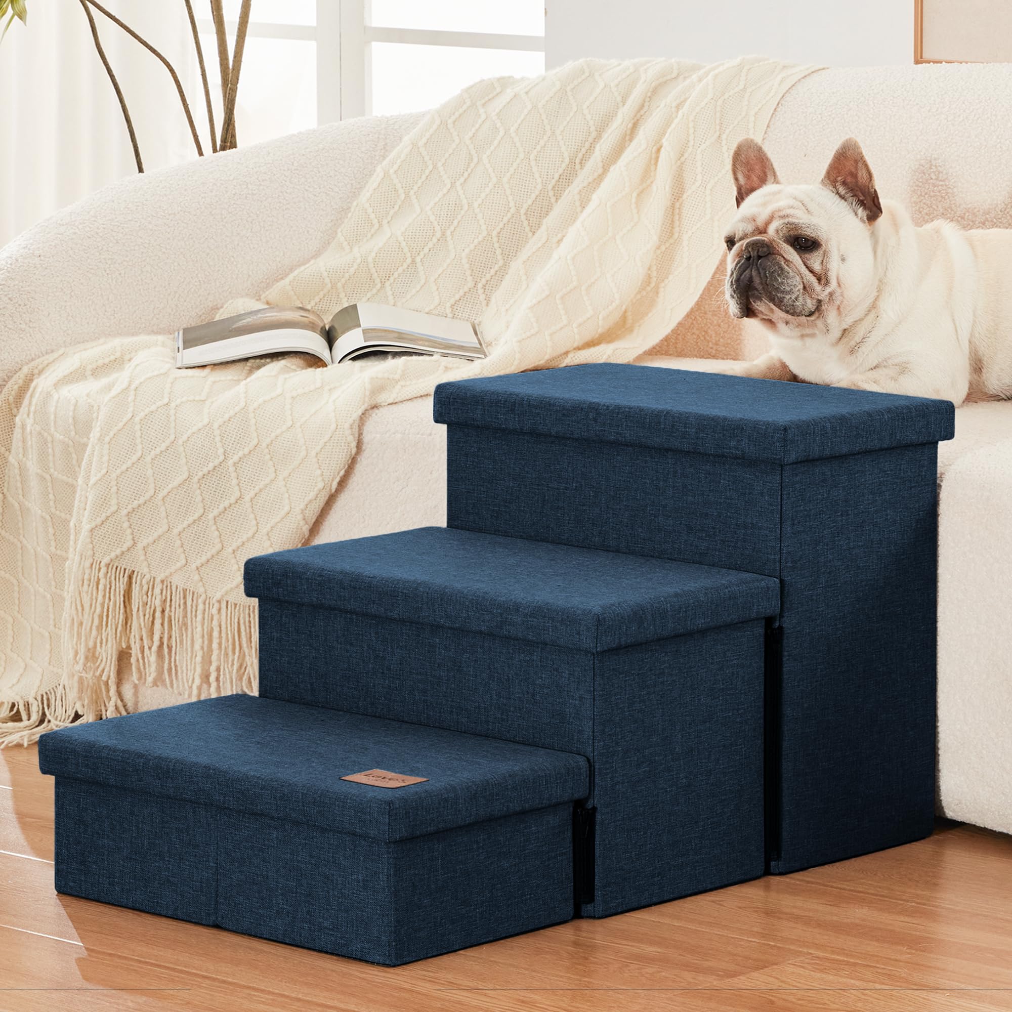 Love's cabin dog stairs portable and foldable for storage
