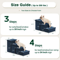 Love's cabin dog stairs storage compartments keep blankets and toys neatly organized