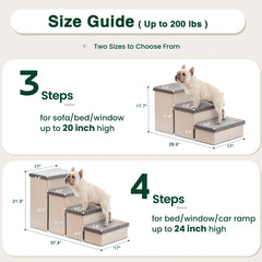 Love's cabin dog stairs storage-understeps highlights compartments for organizing pet gear