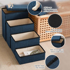 Love's cabin dog stairs support up to 200 lbs for sturdy use.