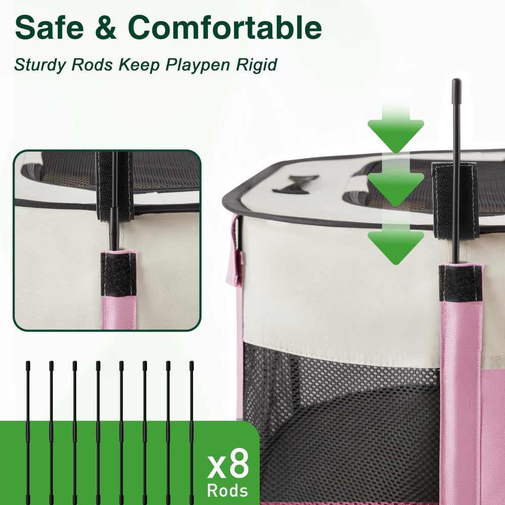 Love's cabin 600D Oxford fabric and washable mesh simplify cleaning.