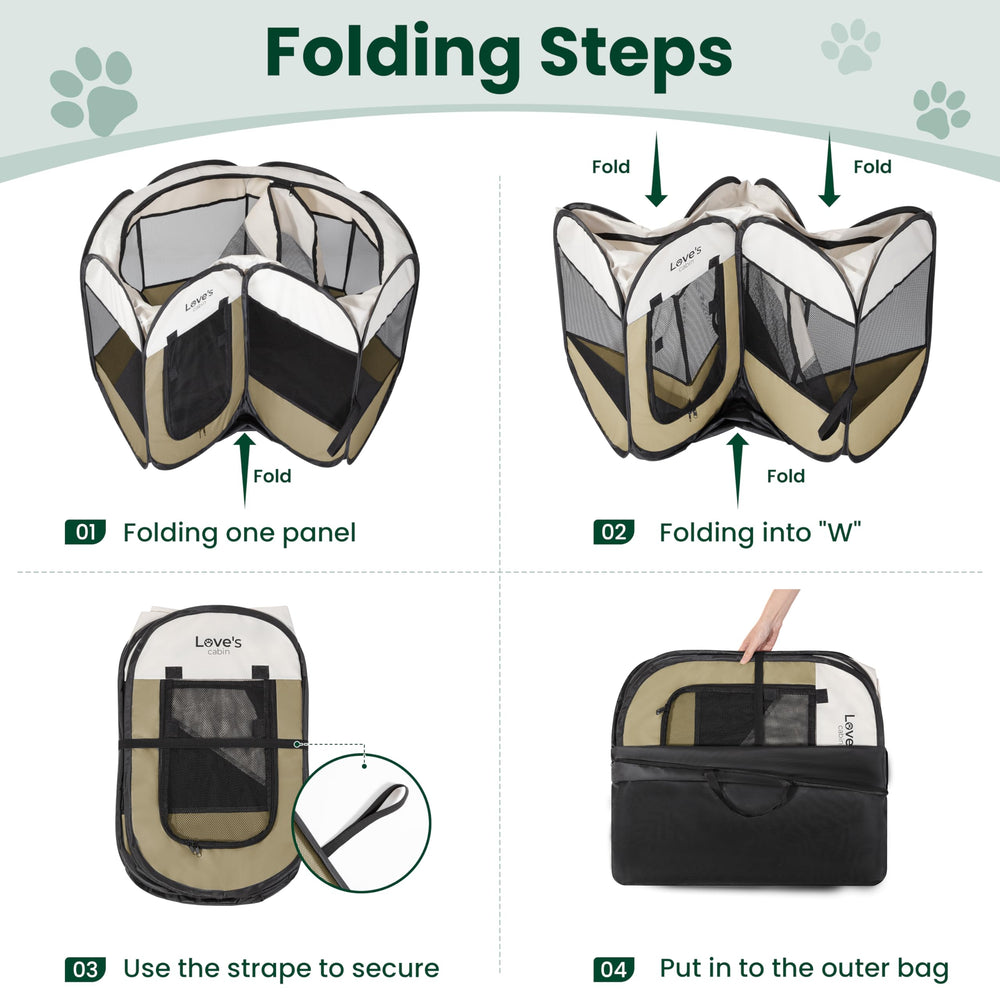Love's cabin playpen cleans easily with wipe-down and air dry