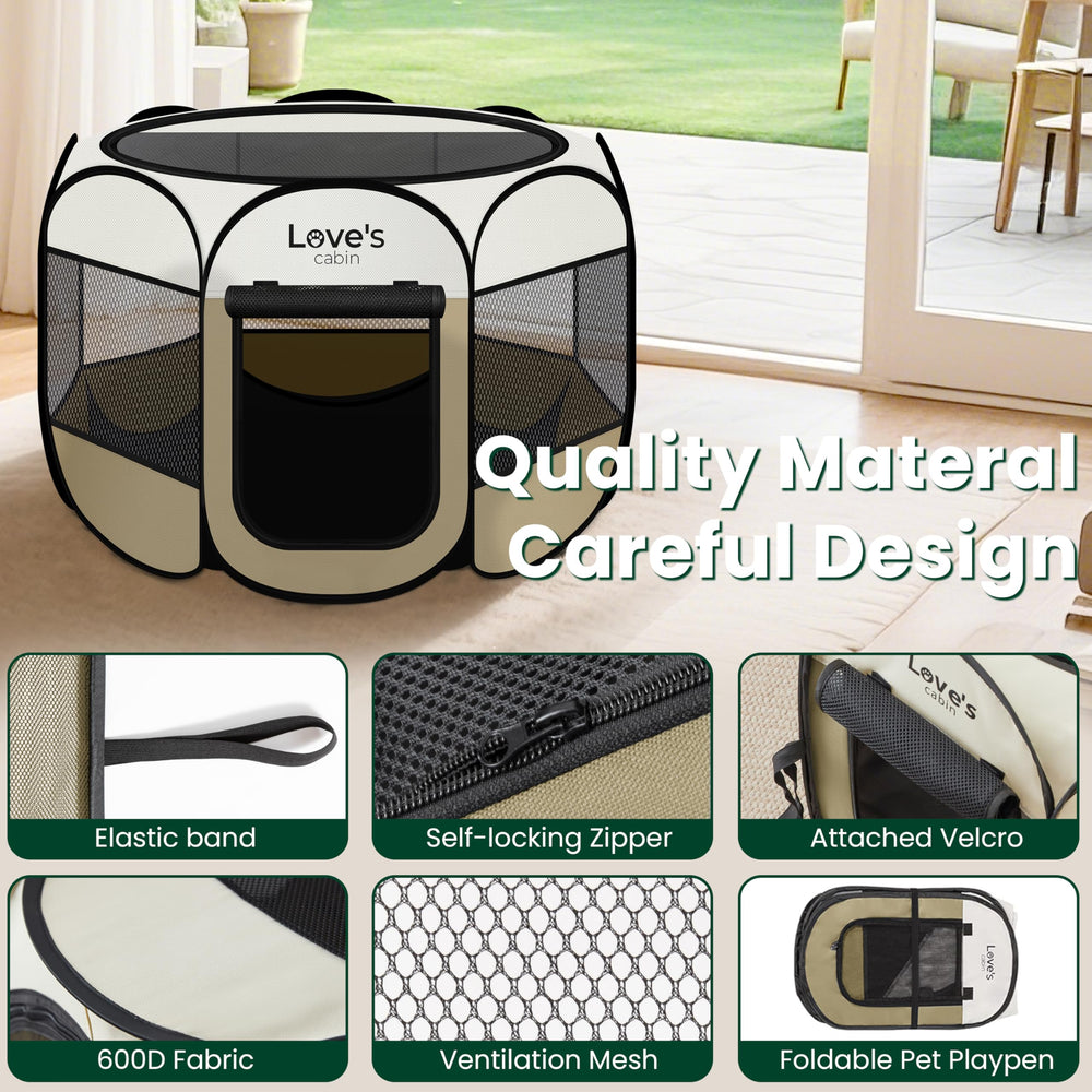 Love's cabin playpen interior mesh keeps visibility and airflow