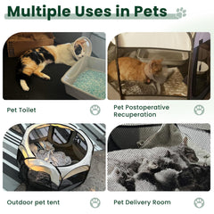 Love's cabin pet playpen mesh for ventilation and visibility