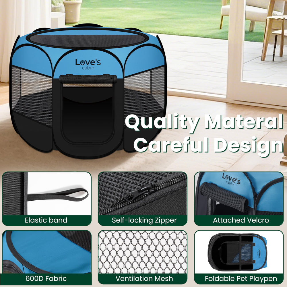 Love's cabin small 25x25x17 playpen ideal for tiny pets.