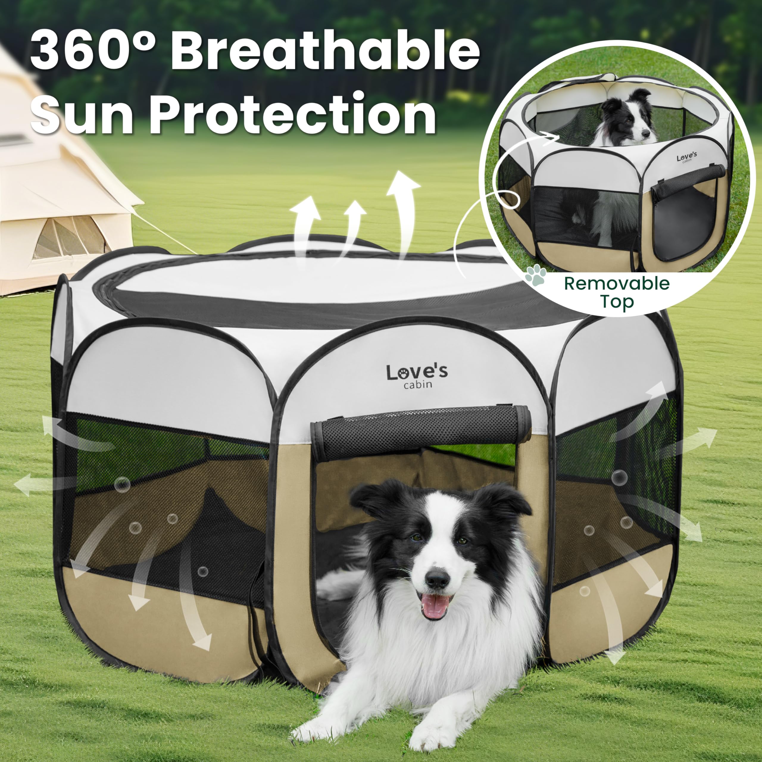 Love's cabin portable kennel with carrying case simplifies travel