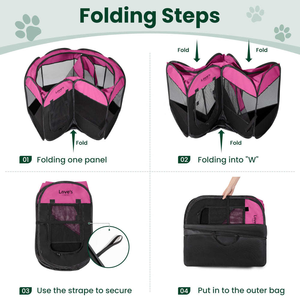 Love's cabin pink dog kennel closeup shows soft breathable materials