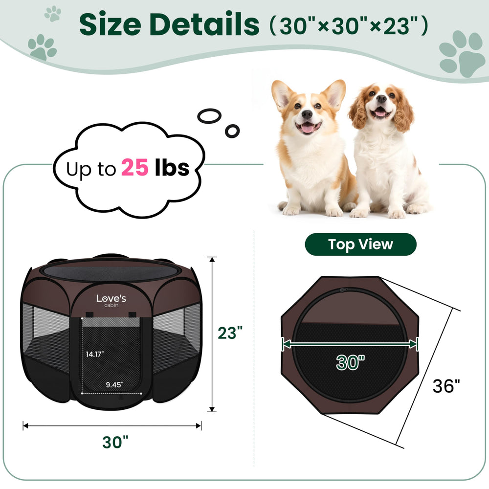 Love's cabin playpen removable-top feature offers shaded outdoor play when required.