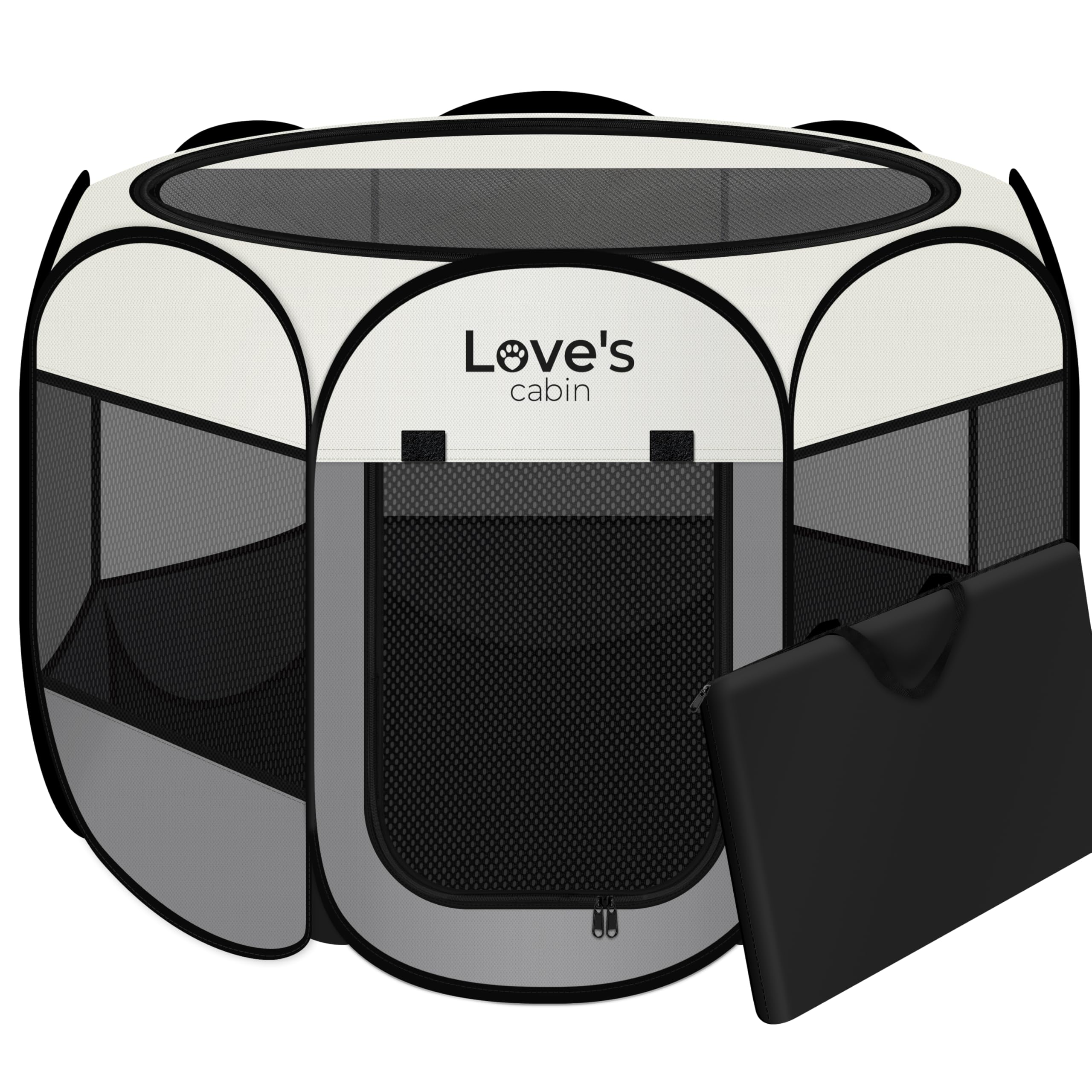 Love's cabin puppy playpen 8-panel circle design for safe indoor and outdoor play