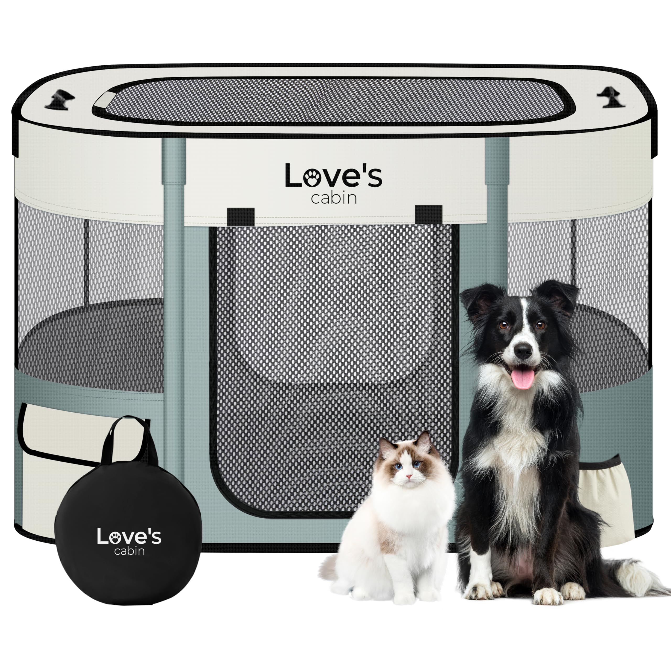 Love's cabin puppy playpen assembly setup for quick, stress-free use indoors or outdoors