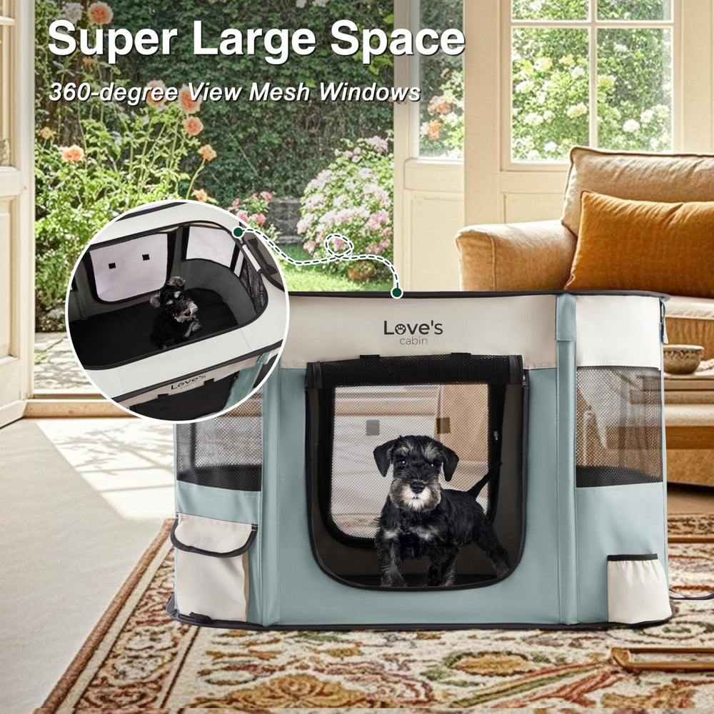 Love's cabin puppy playpen cleaning ease and durable construction