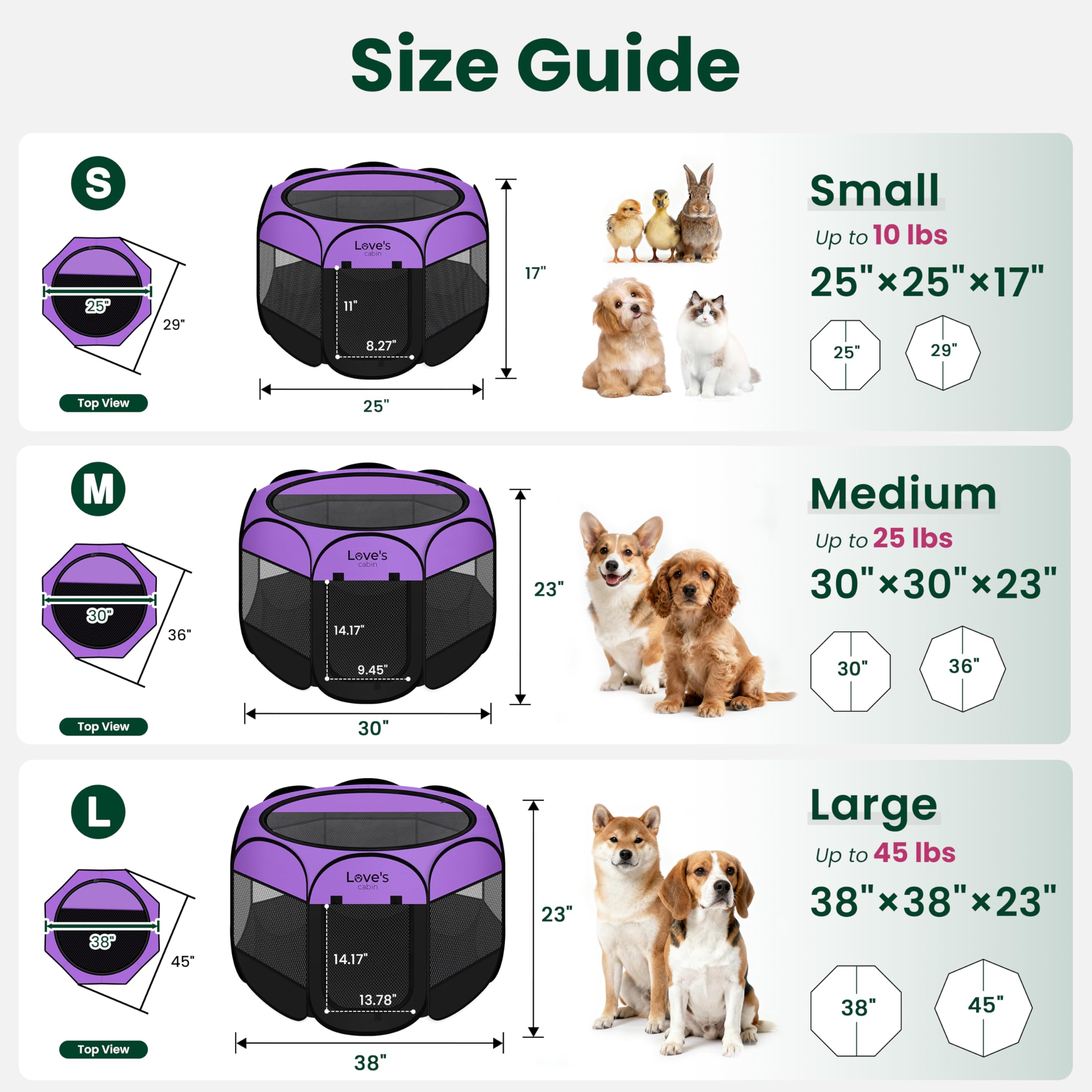 Love's cabin puppy playpen folded in carrying case for travel.