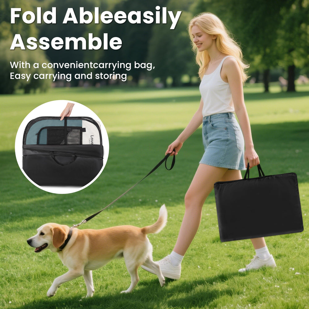 Love's cabin puppy playpen medium 30x30x23 for a comfortable fit.