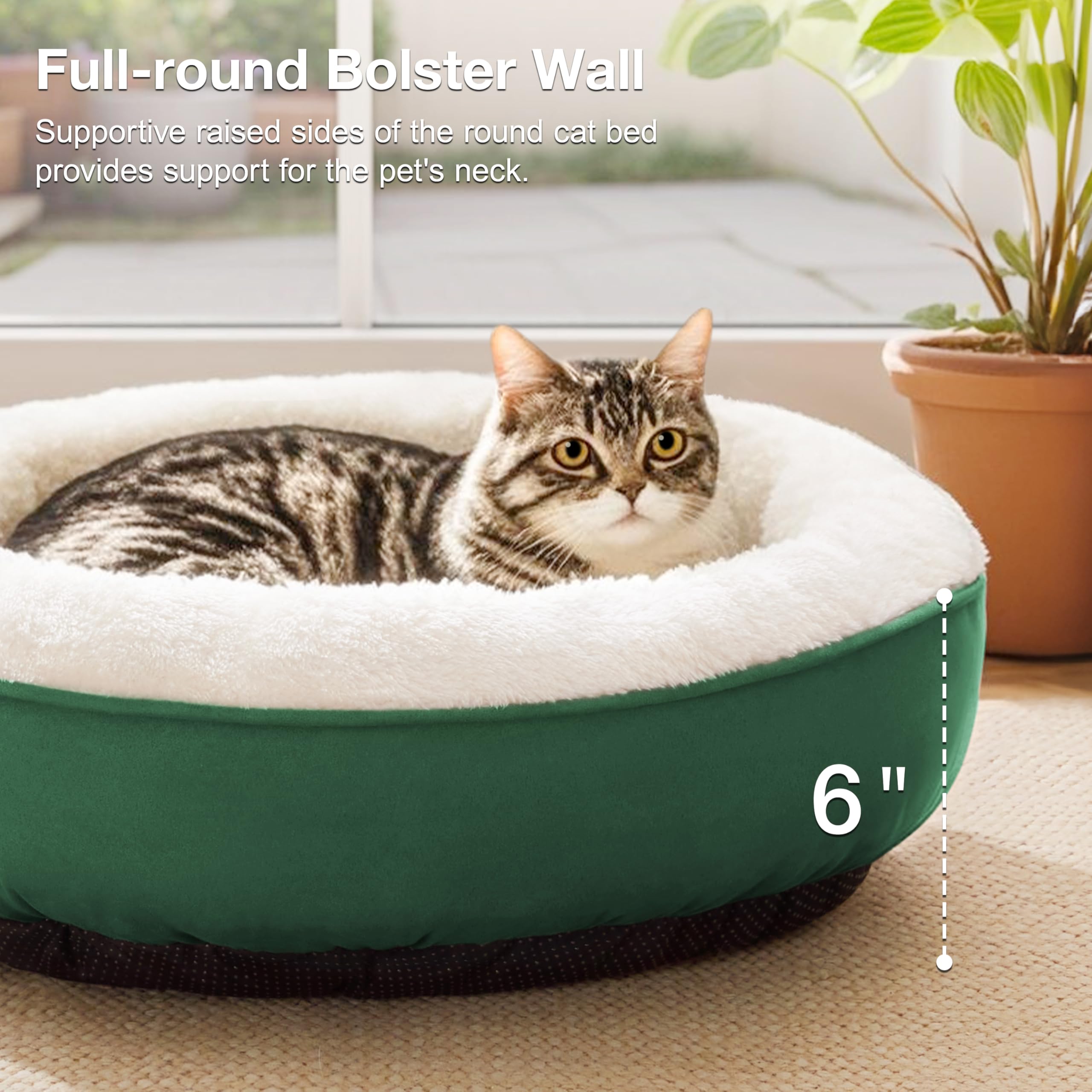 Love's cabin raised rim supports neck during naps