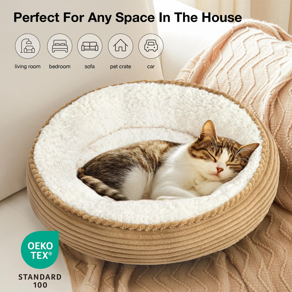 Love's cabin donut bed is machine-washable for easy care.