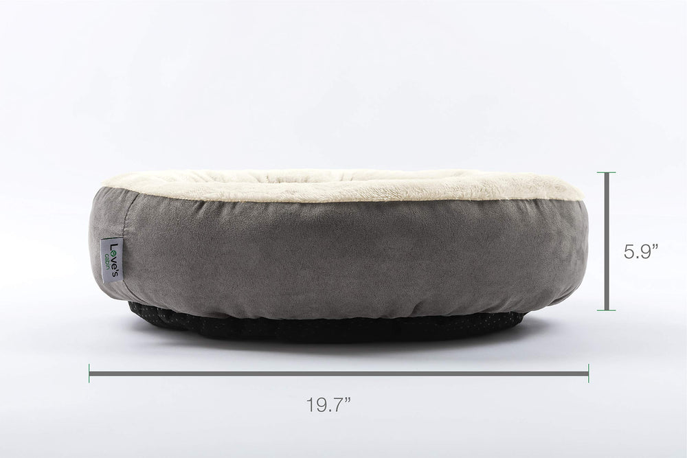 Love's cabin round-donut-bed water-resistant bottom helps guard against spills