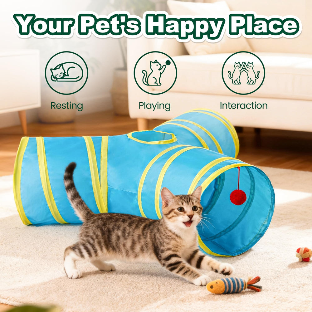 Love's cabin tunel gato desplegable portátil para viajar y jugar.