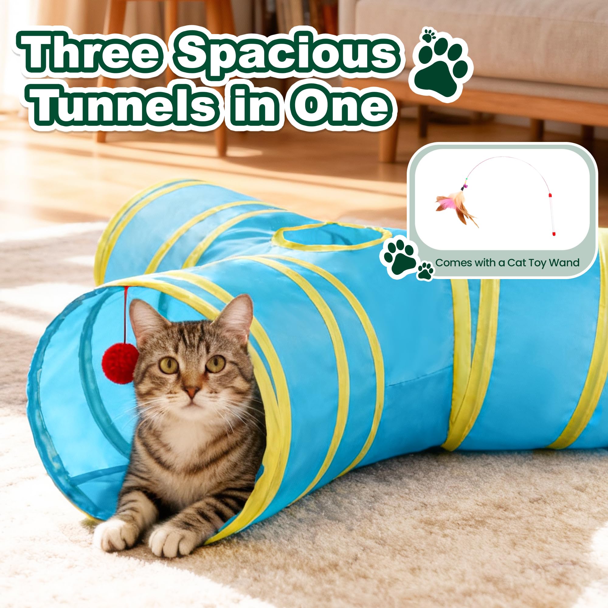 Love's cabin tunel gato con estructura de acero resistente para juegos intensos.