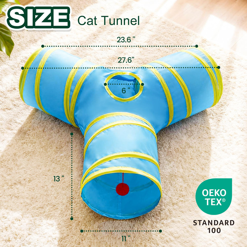Love's cabin tunel gato mirilla y pelota para estimulación física diaria.