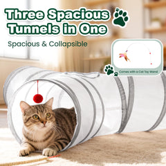 Love's cabin cat tunnel extended three tunnels for expanded play