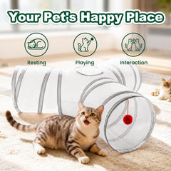 Love's cabin cat tunnel folded compact for travel and storage