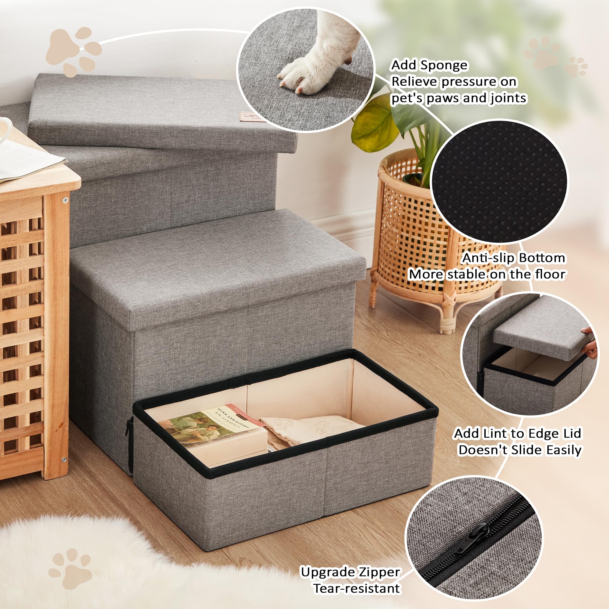 Love's cabin dog stairs assembly-video aids quick setup.
