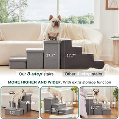 Love's cabin dog stairs non-slip-base keeps pets secure during climbs.