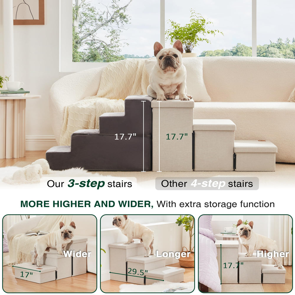 Love's cabin dog stairs non-slip bottom ensures stable climbing
