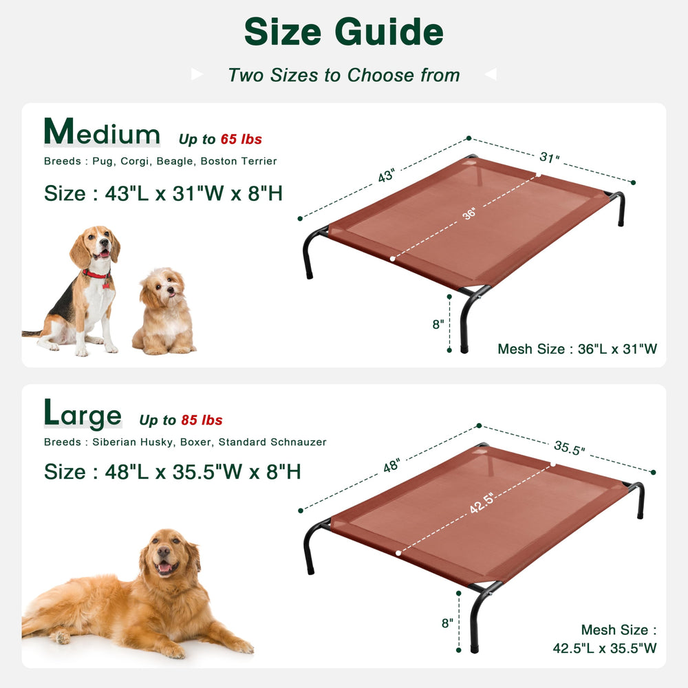 Love's cabin elevated bed outdoors with terracotta finish