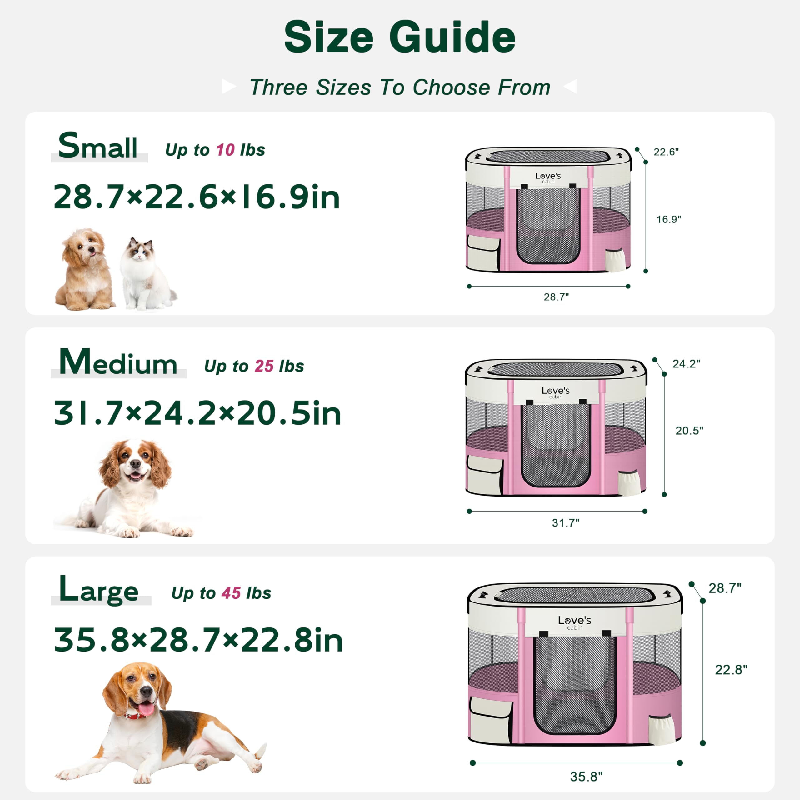 Love's cabin pet playpen demonstrates quick 30 second assembly.