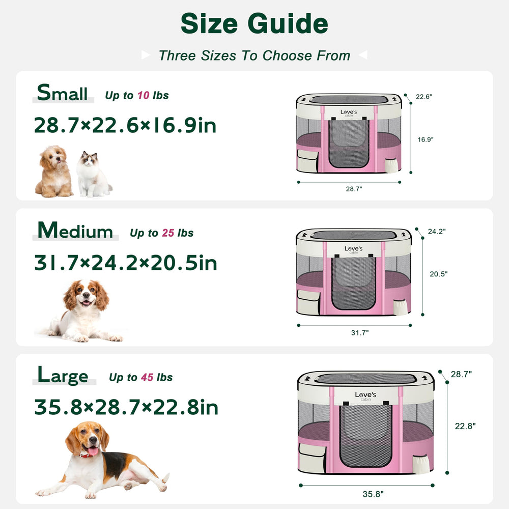 Love's cabin pet playpen demonstrates quick 30 second assembly.